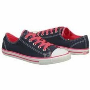 NWOT Converse All Star navy and neon pink